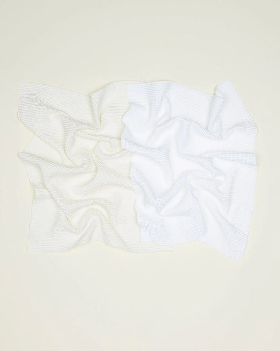 Hawkins New York Set of 2 Essential Waffle Dish Towels - Ivory + White 