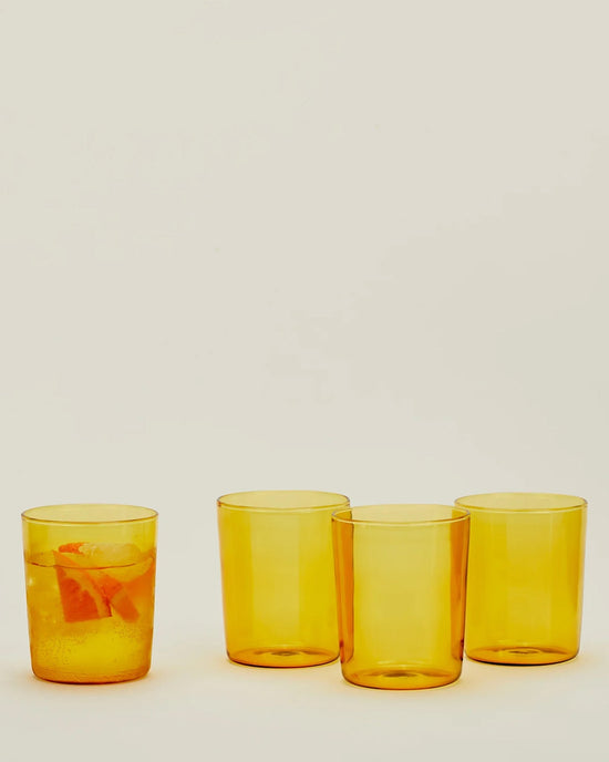 Hawkins New York Set of 4 Essential Glassware in Amber 