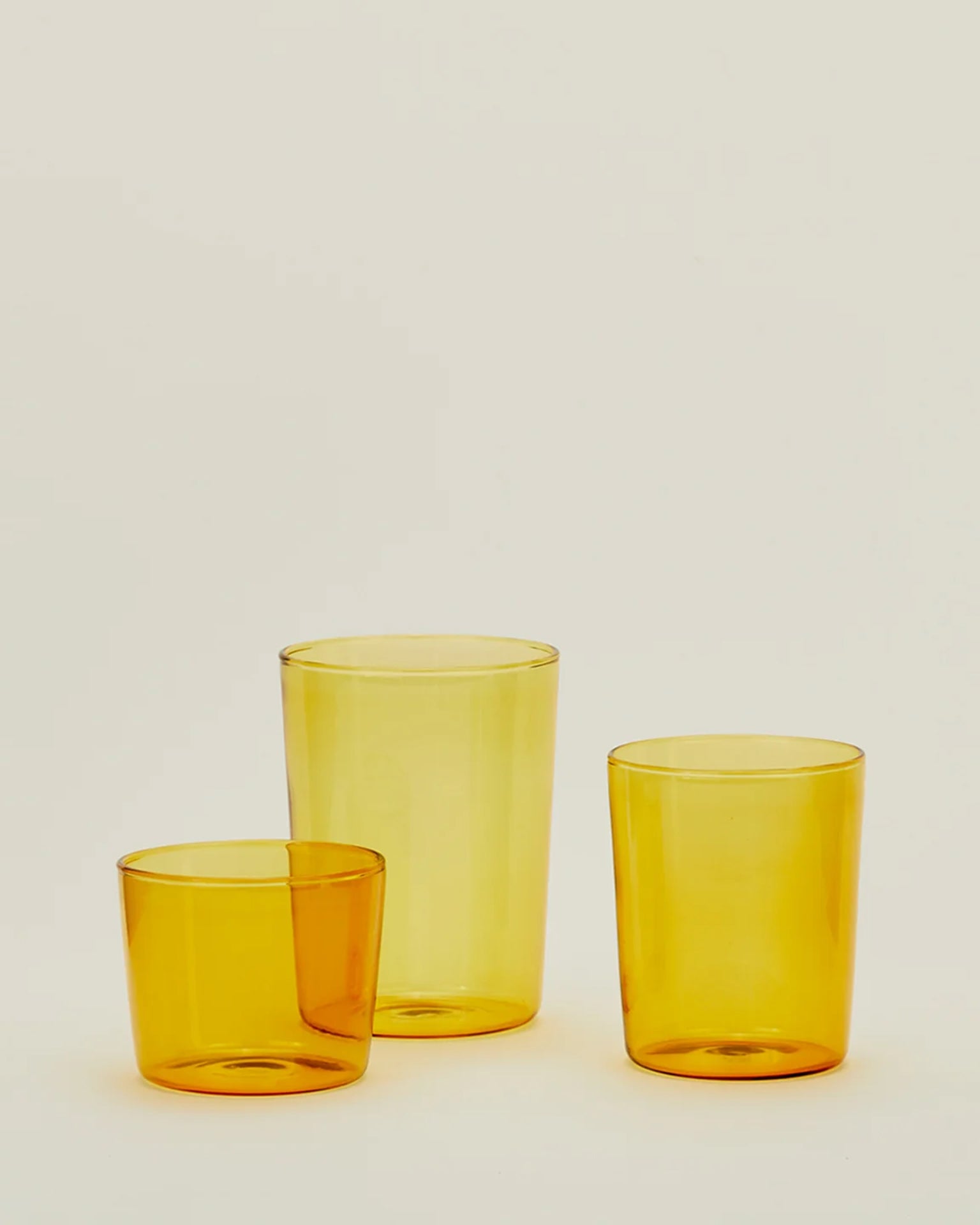 Set of 4 Essential Glassware in Amber