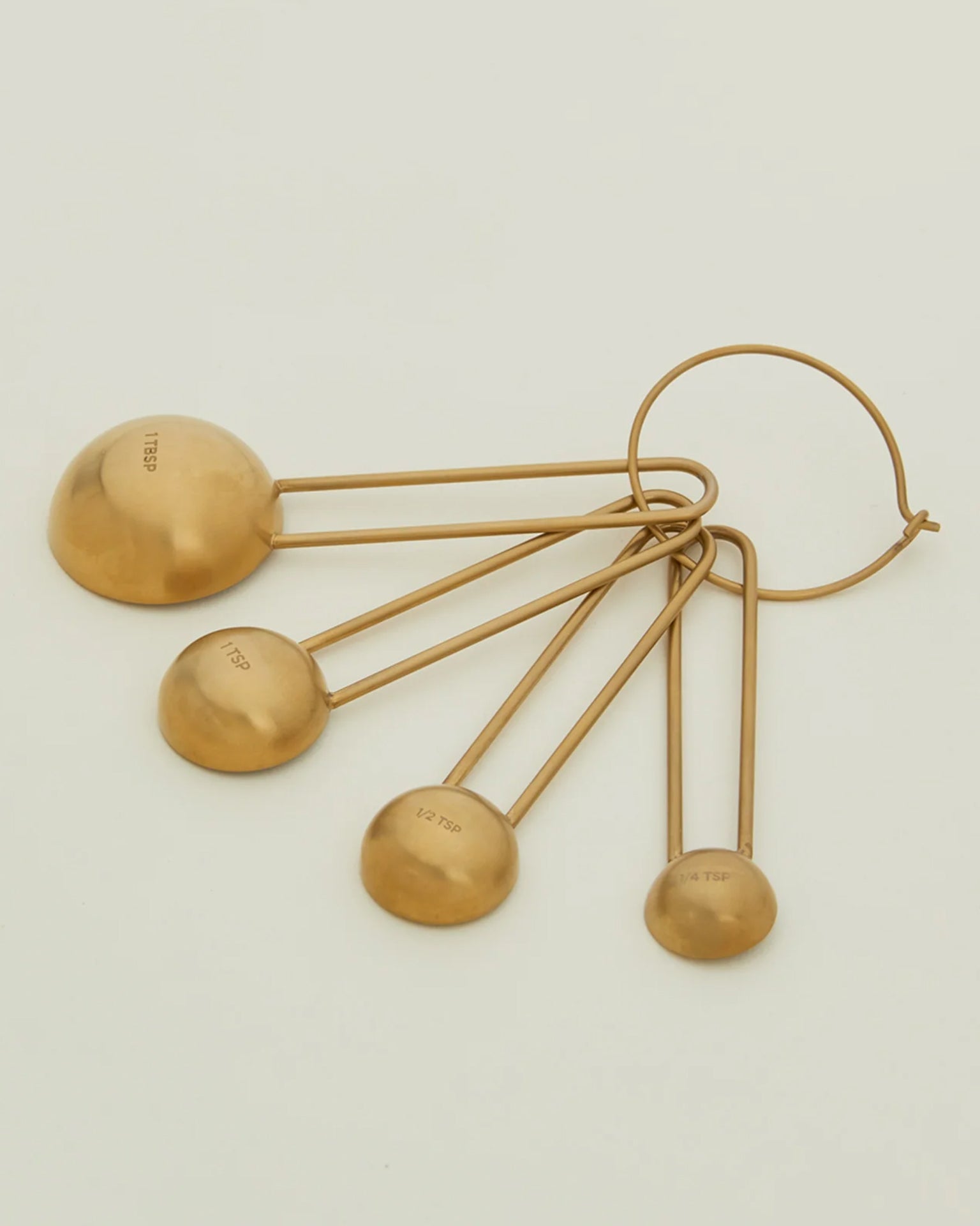 Simple Measuring Spoons in Brass