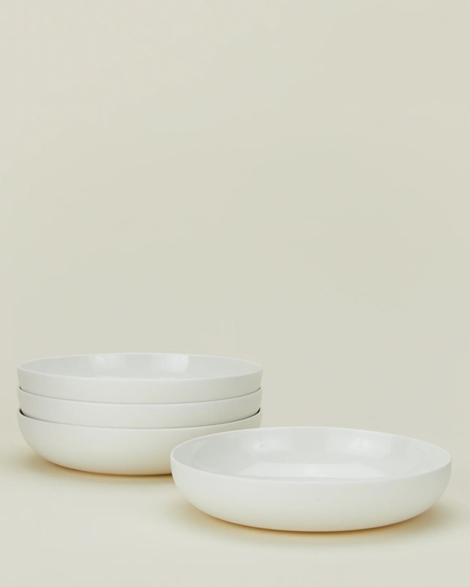 Simple Porcelain Large Bowls - Set of 4 - Thumbnail 5