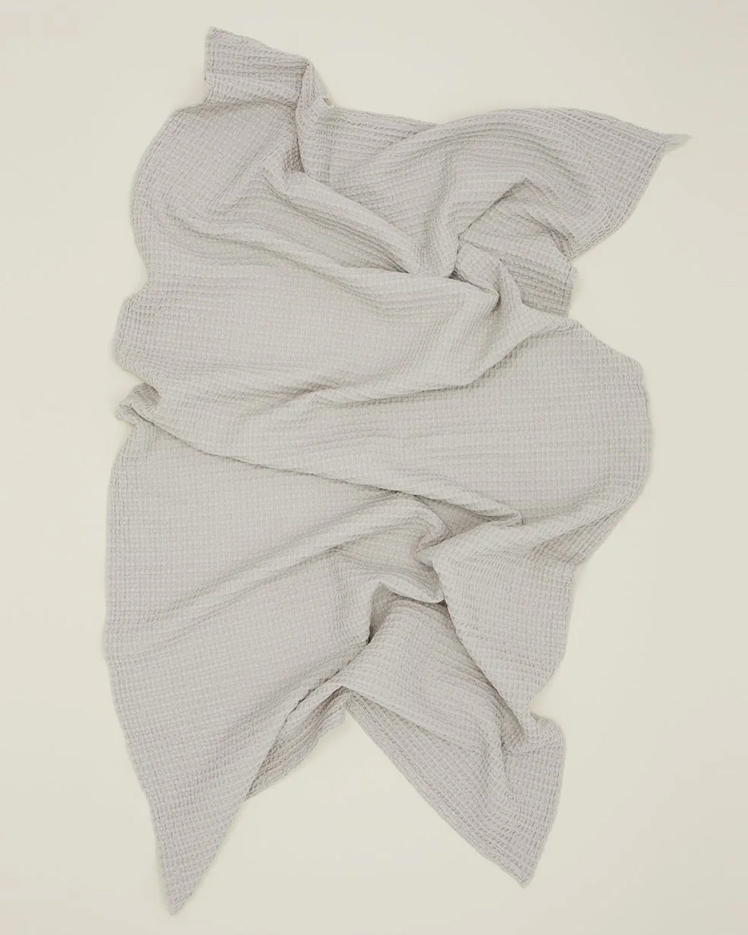 Simple Waffle Bath Sheet in Light Grey