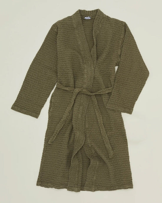 Hawkins New York Simple Waffle Bathrobe in Olive 