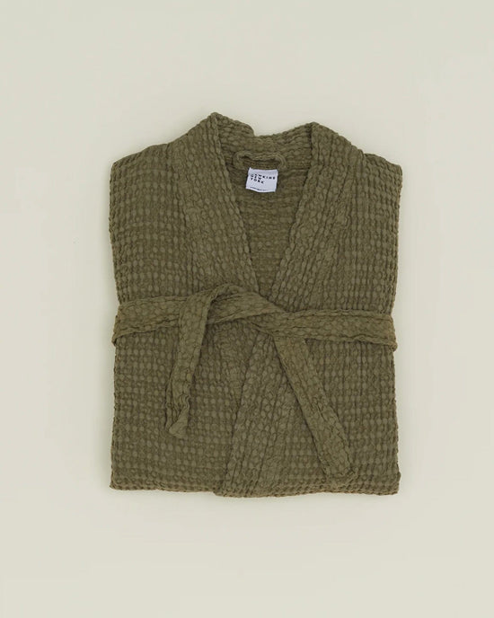 Hawkins New York Simple Waffle Bathrobe in Olive 