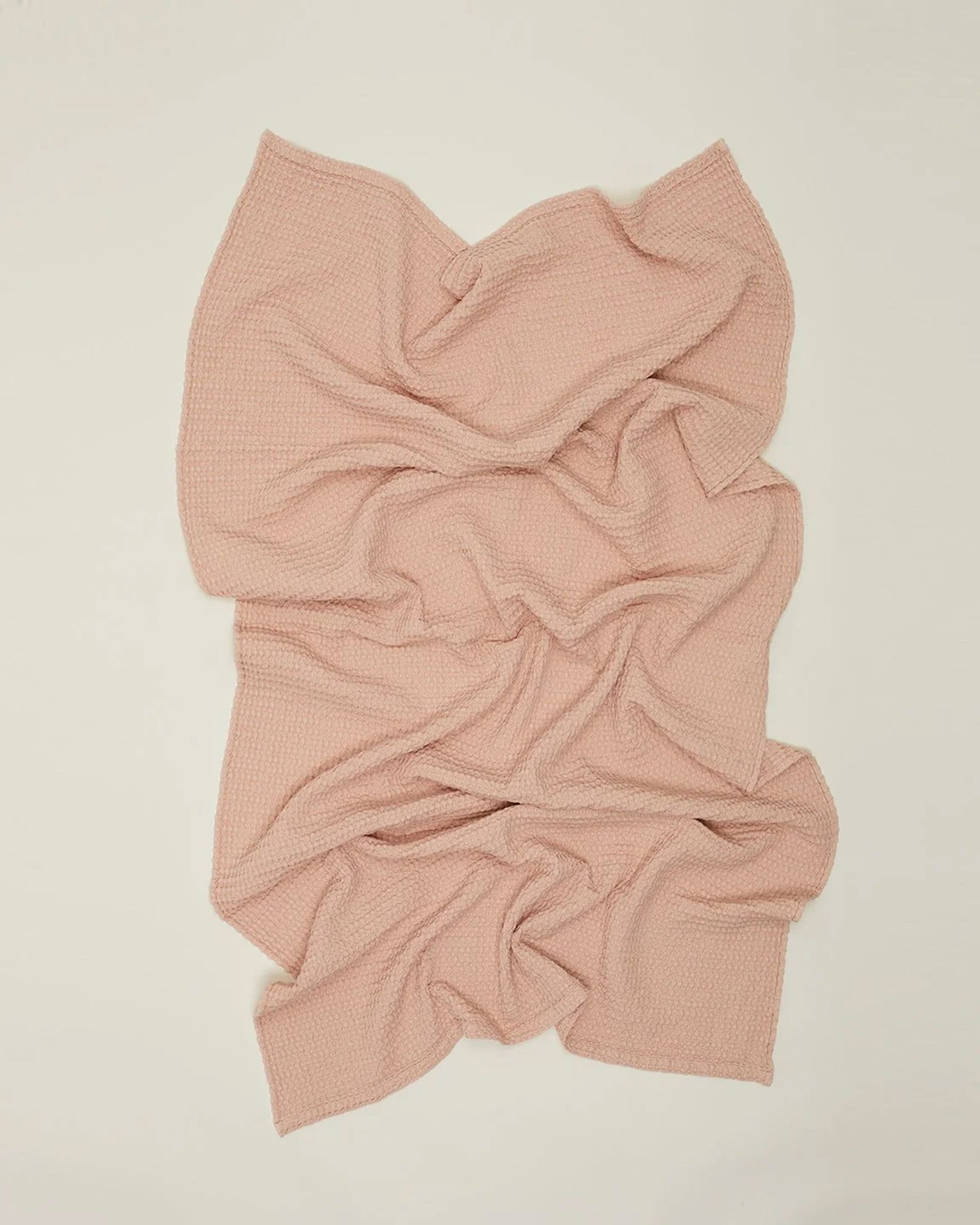 Simple Waffle Hand Towel in Blush