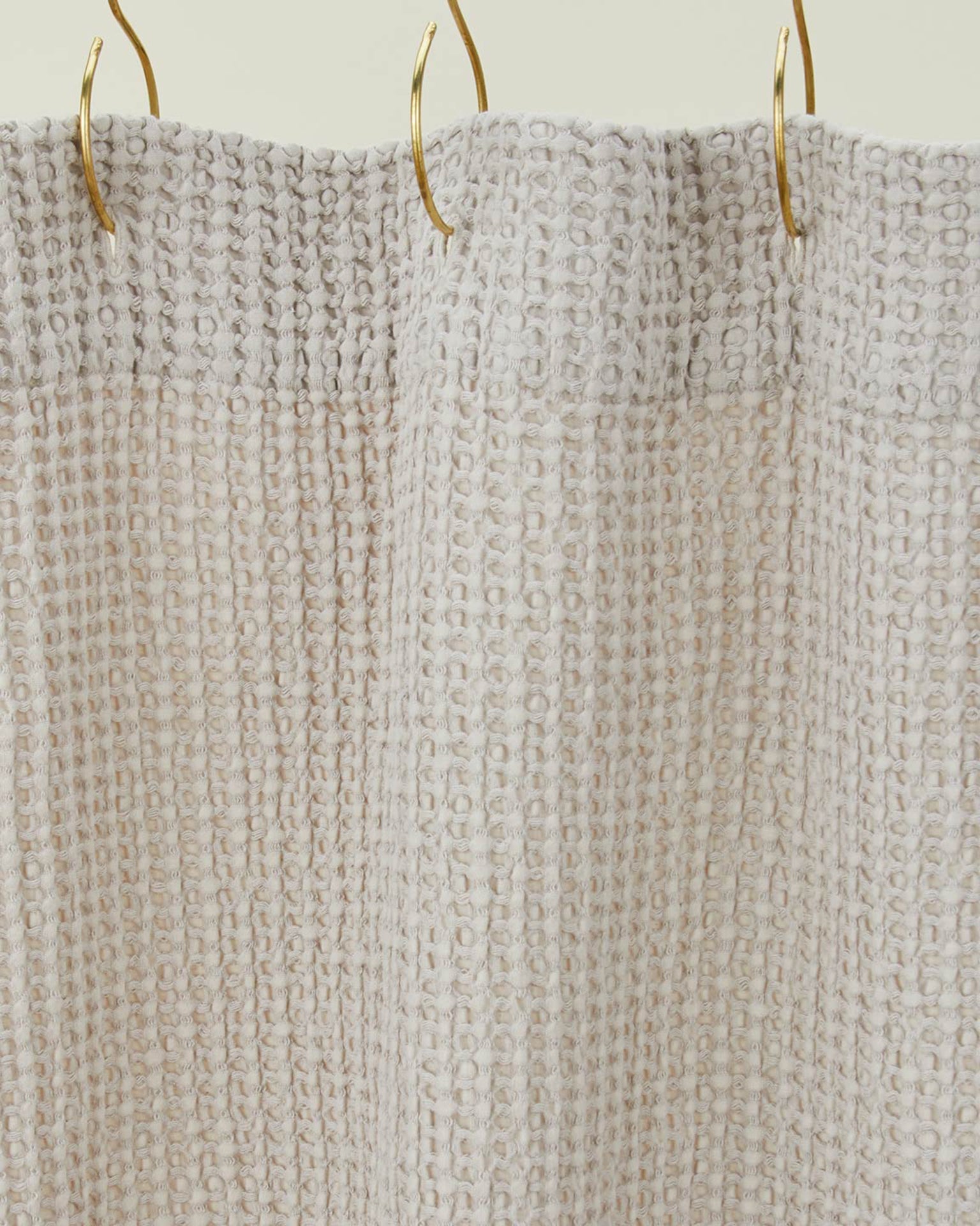 Simple Waffle Shower Curtain in Light Grey