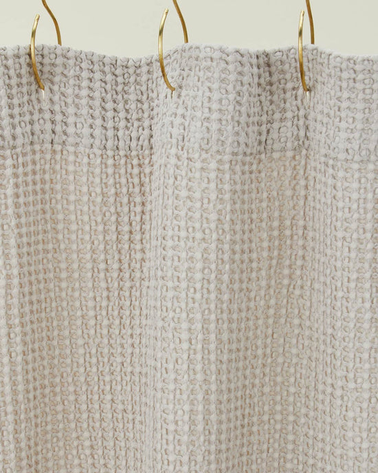 Hawkins New York Simple Waffle Shower Curtain in Light Grey 