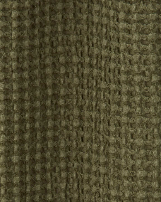 Hawkins New York Simple Waffle Shower Curtain in Olive 