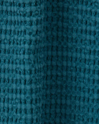 Hawkins New York Simple Waffle Shower Curtain in Peacock 