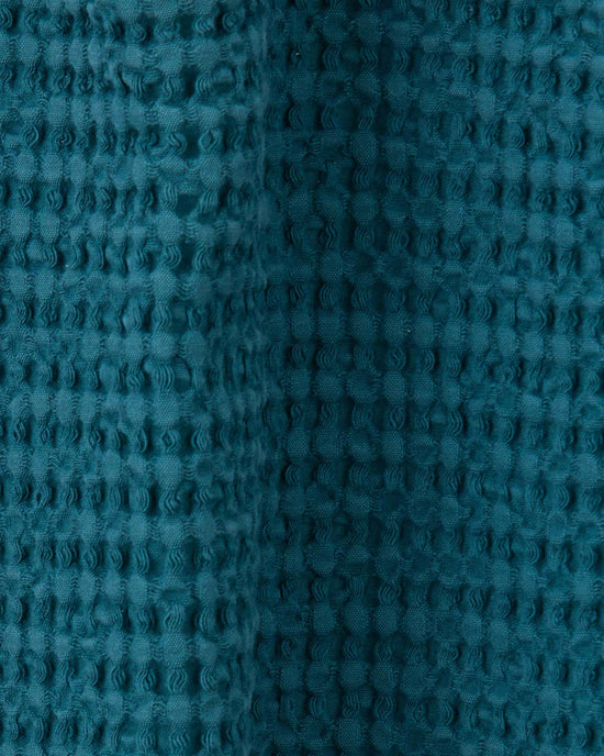 Hawkins New York Simple Waffle Shower Curtain in Peacock 