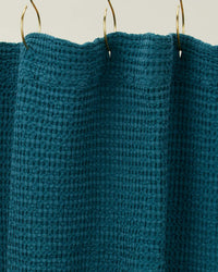Hawkins New York Simple Waffle Shower Curtain in Peacock 