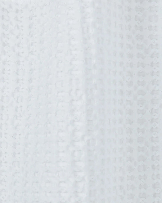 Hawkins New York Simple Waffle Shower Curtain in White 