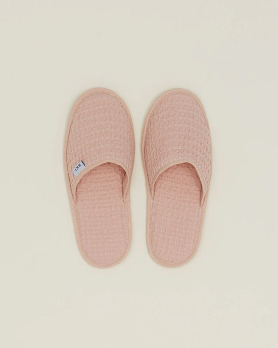 Hawkins New York Simple Waffle Slippers in Blush 