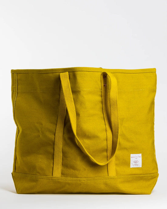 IMMODEST COTTON Large East West Tote in Chartreuse 