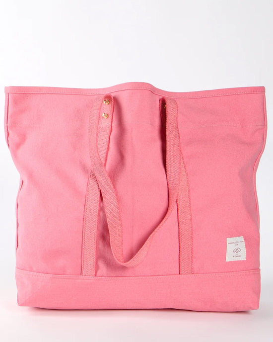 IMMODEST COTTON Large East West Tote in Flamingo 