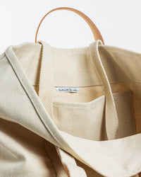 IMMODEST COTTON Large East West Tote in Natural 