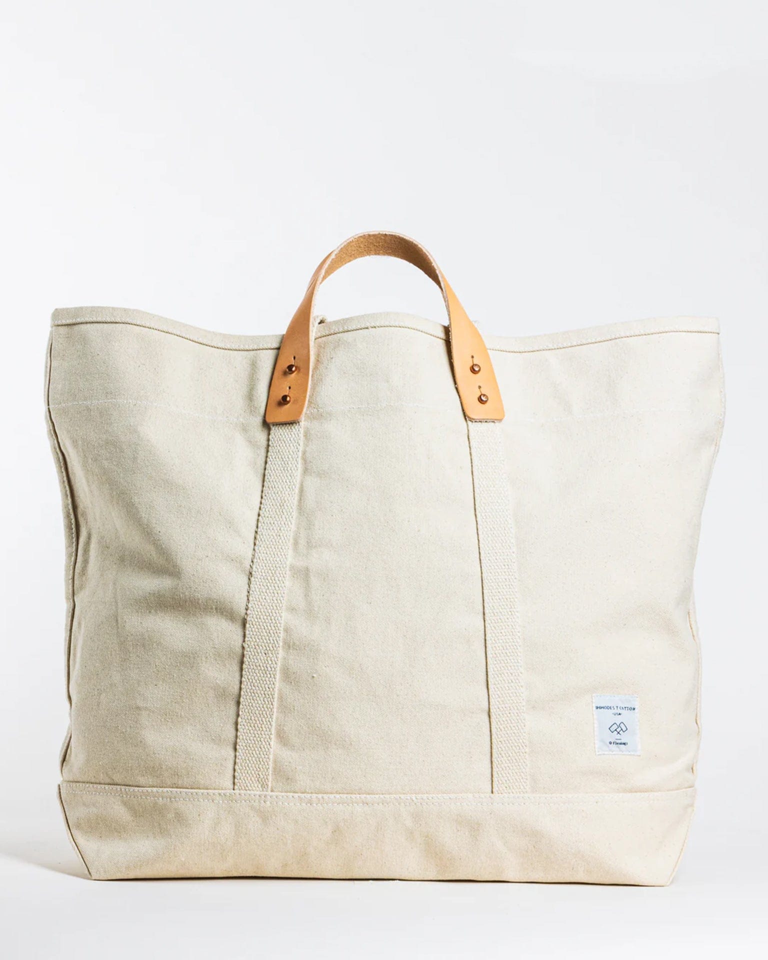 Large East West Tote in Natural