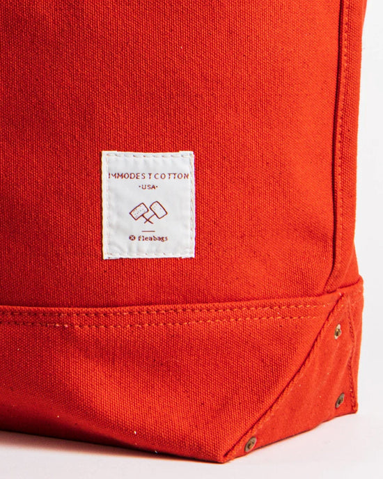 IMMODEST COTTON Large East West Tote in Persimmon 