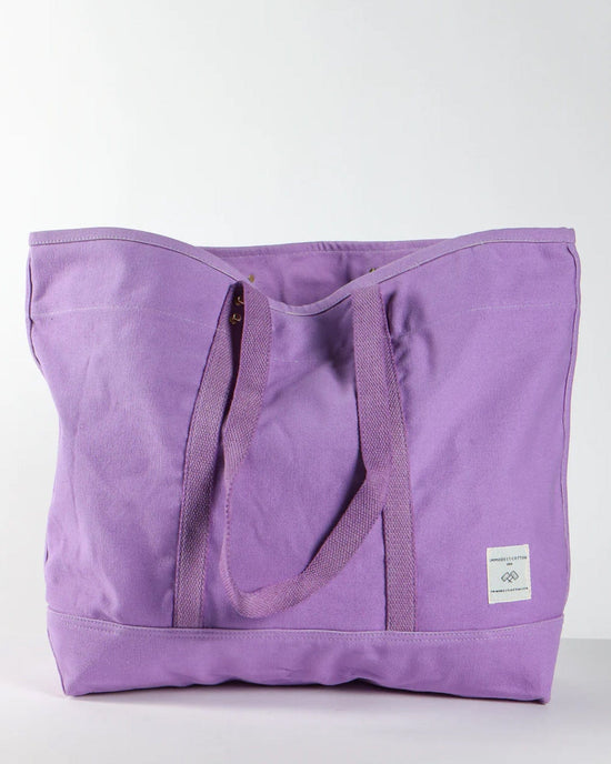 IMMODEST COTTON Large East West Tote in Lilac 