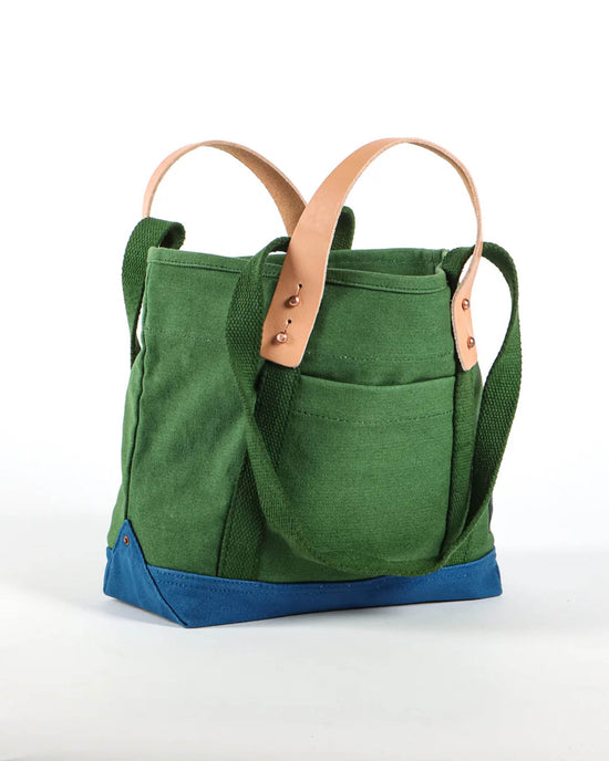 IMMODEST COTTON Lunch Tote in Pine/Ocean 