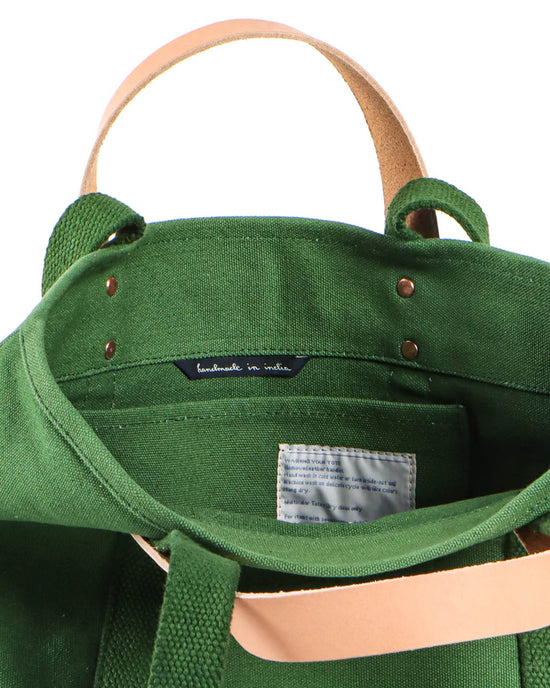 IMMODEST COTTON Lunch Tote in Pine/Ocean 