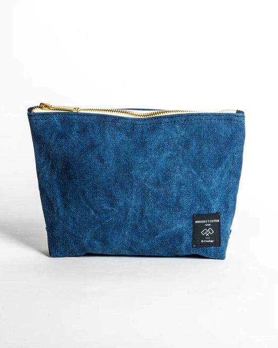 IMMODEST COTTON Accessories Sardine Pouch in Dark Indigo