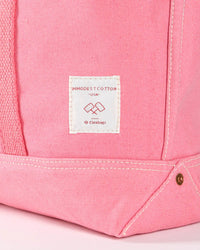 IMMODEST COTTON Small East West Tote in Flamingo 