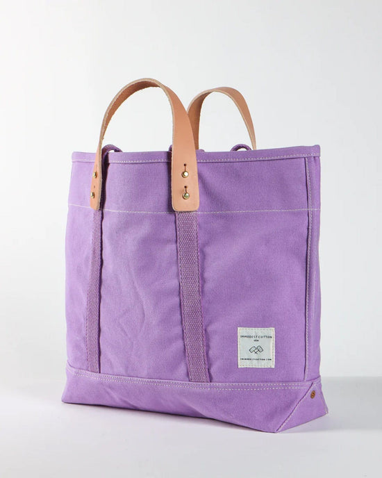 IMMODEST COTTON Small East West Tote in Lilac 