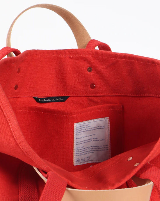 IMMODEST COTTON Small East West Tote in Persimmon 