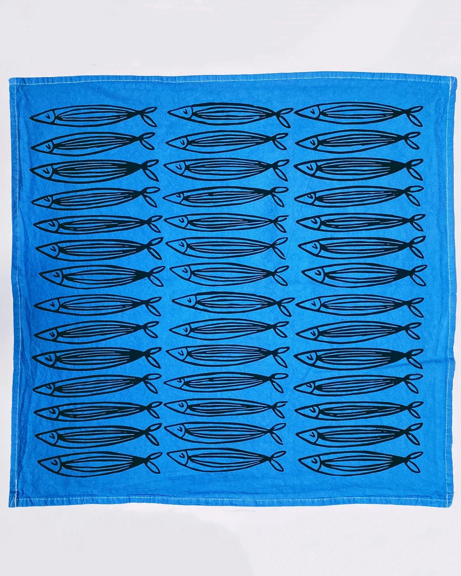 Blue Sardines 20 inch Tea Towel