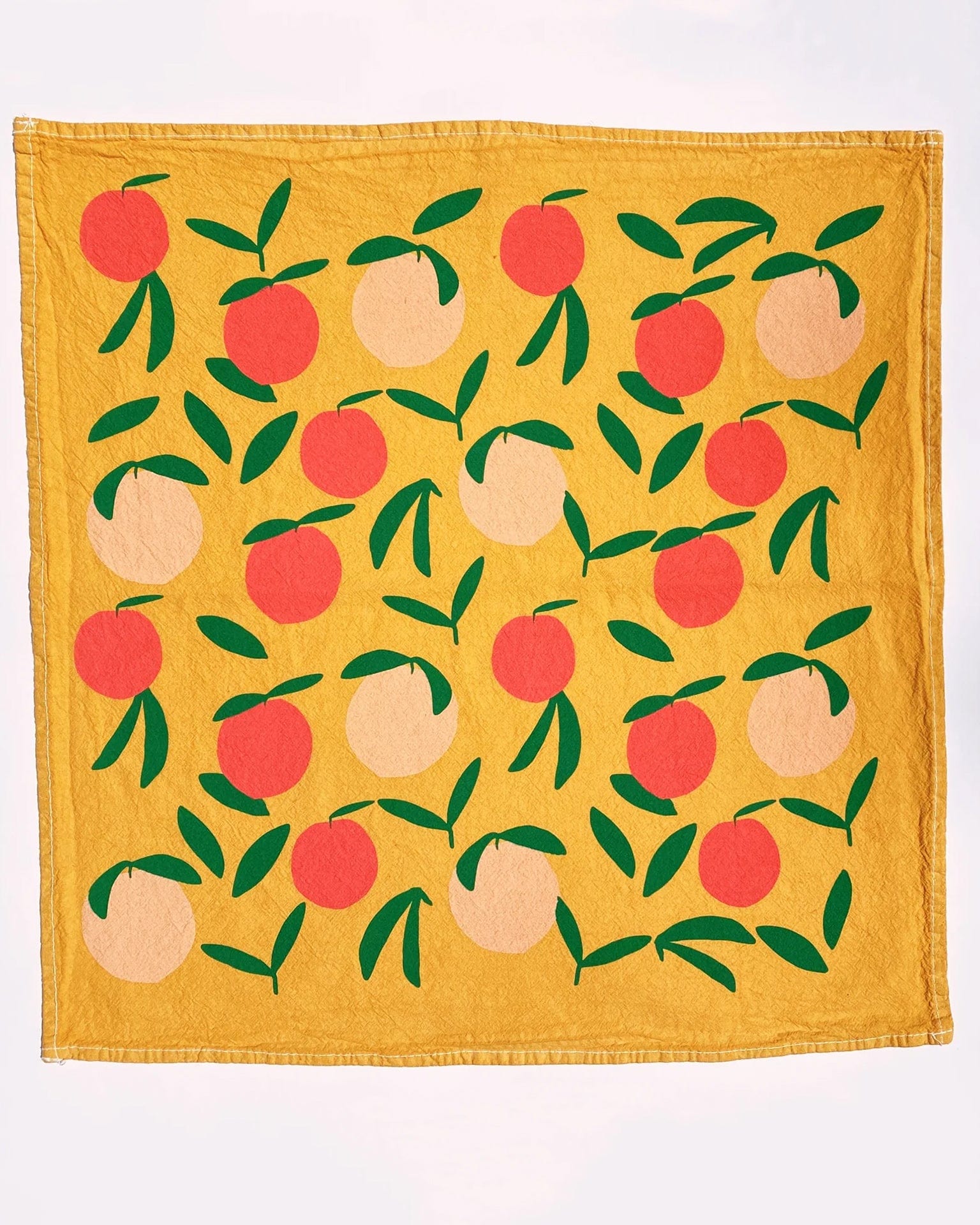 Yellow Peach Toss 20 inch Tea Towel