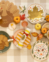 Fall Stripe Side Plates by Meri Meri