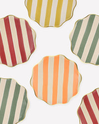 Fall Stripe Side Plates by Meri Meri