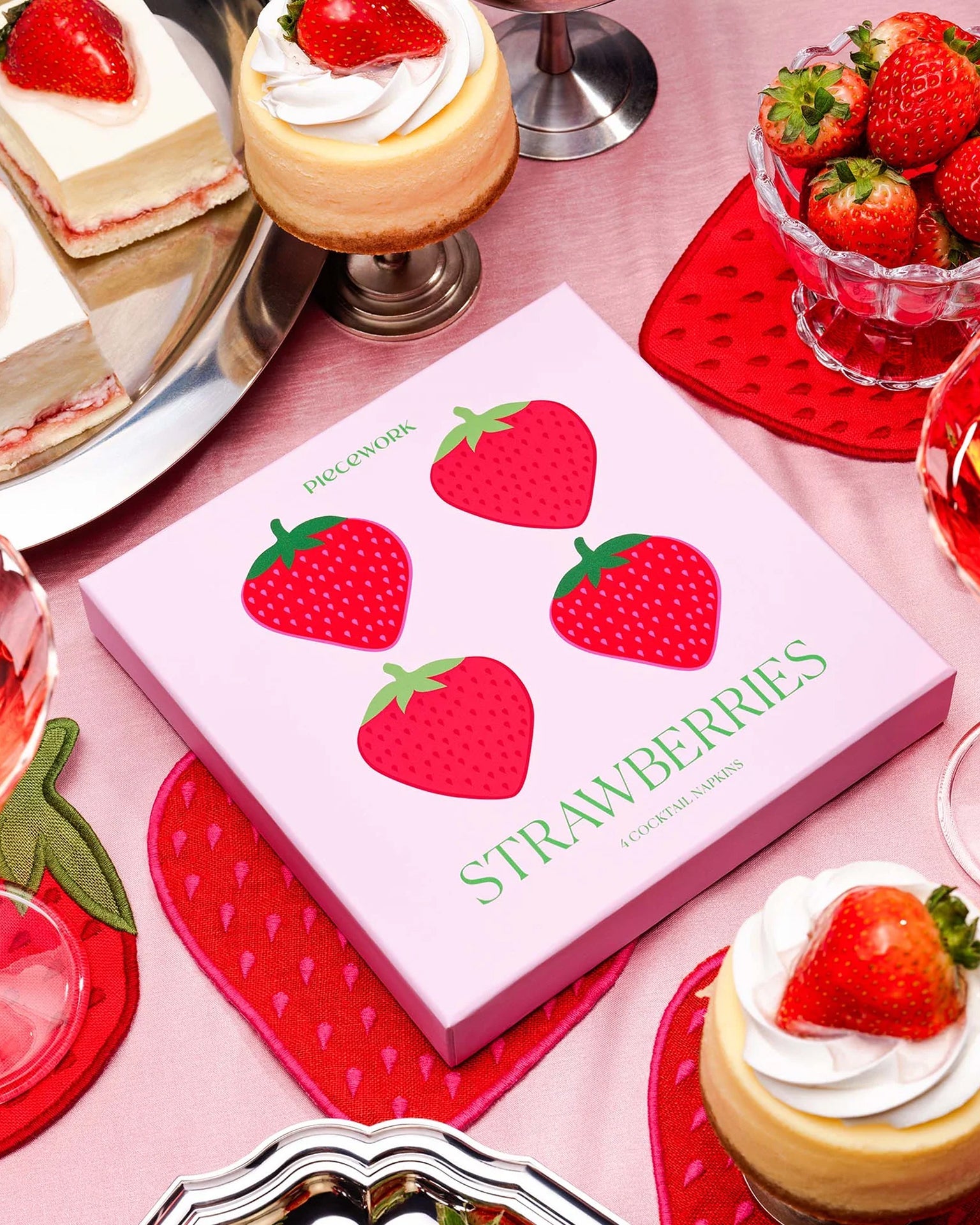 Strawberry Cocktail Napkins