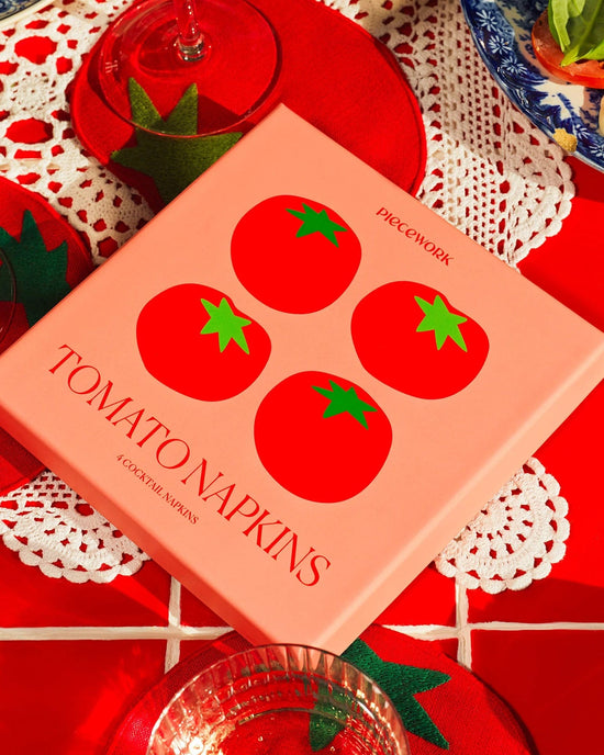 Piecework Puzzles Tomato Cocktail Napkins S/4 