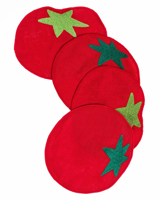 Piecework Puzzles Tomato Cocktail Napkins S/4 