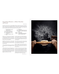 Recipe text appears on the left, while on the right, two hands roll dough with a wooden rolling pin—just like in Delectable from Random House, inspiring home bakers to try new pastry recipes.