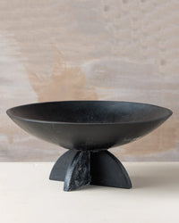 Saarde Flow Resin Fruit Bowl in Ash Black 