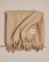 Saarde Home Vintage Wash Towel Bath Sheet in Nutmeg