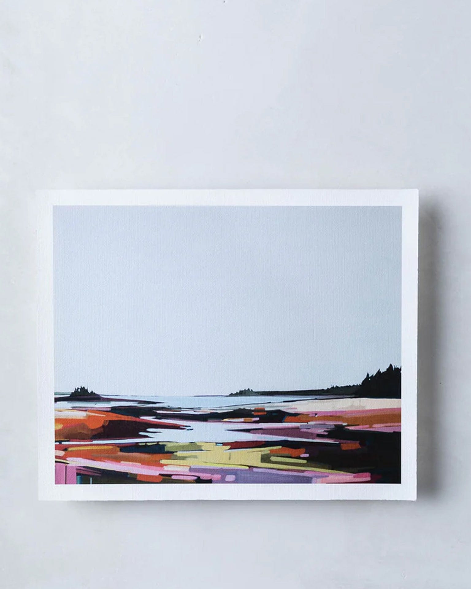 Deer Isle Tide Print on Canvas unstretched Baske