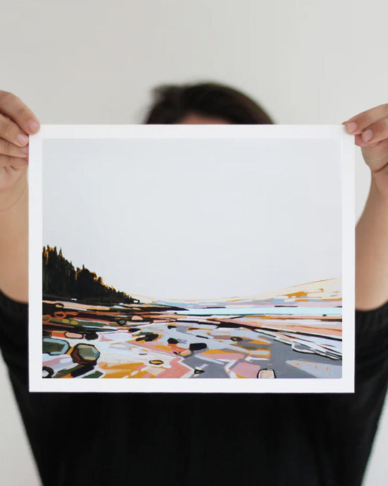 Sarah Madeira Day Sand Beach Semi Abstraction | Print on Canvas | unstretched 