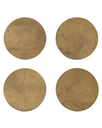 SIR / MADAM Brass Coaster Set/4 