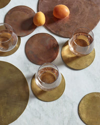 SIR / MADAM Brass Coaster Set/4 