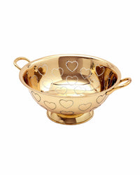 SIR / MADAM Brass Heart Colander 