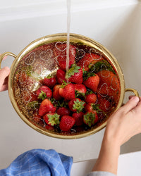 SIR / MADAM Brass Heart Colander 