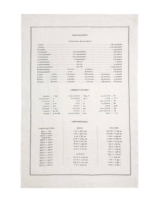 SIR / MADAM Measures Tea Towel 