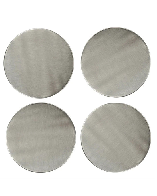 SIR / MADAM Nickle-Plated Coaster Set/4 