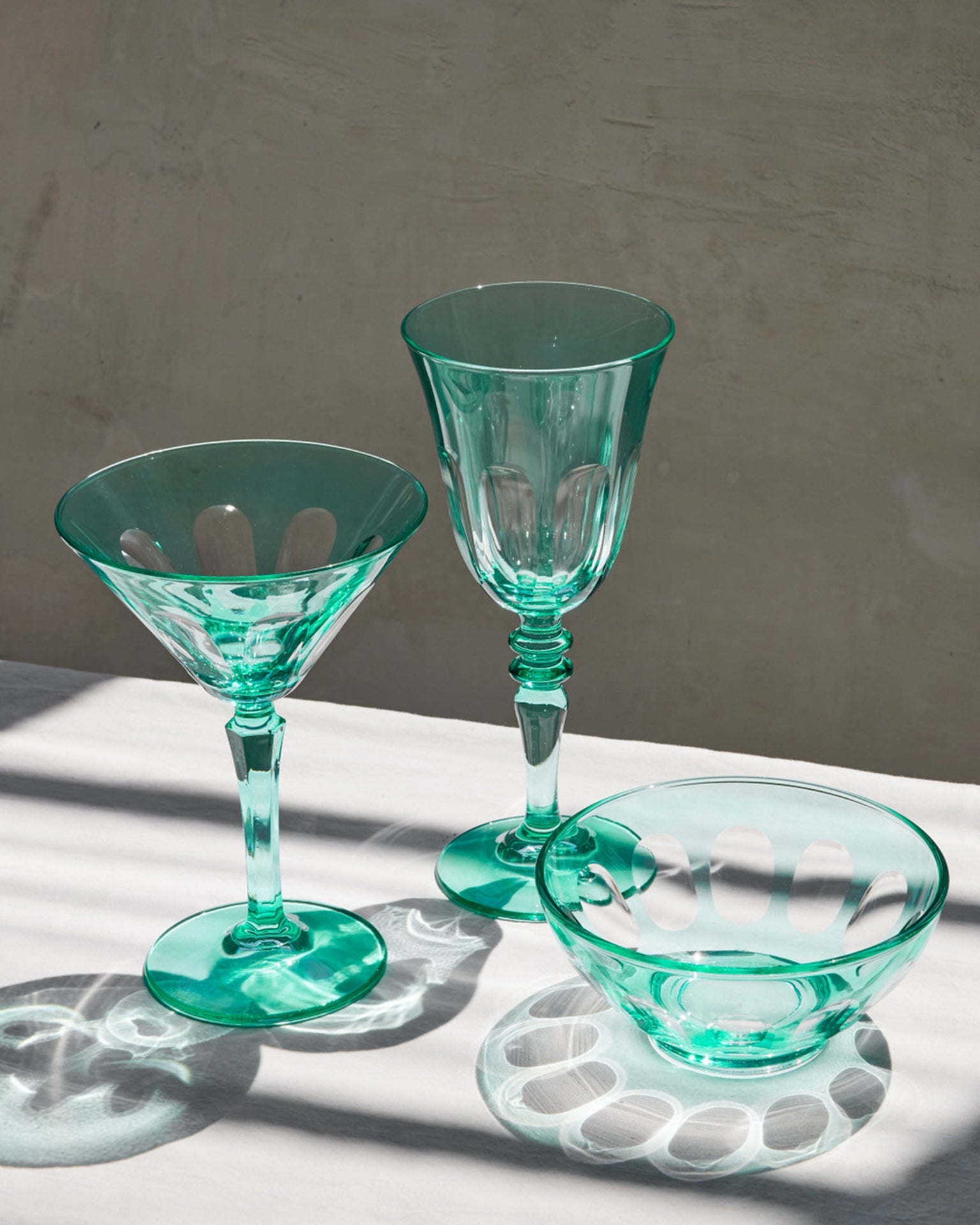 Rialto Glass Bowl Menthe Set/2 - Thumbnail 2