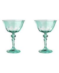 SIR / MADAM Rialto Glass Coupe Menthe Set/2 