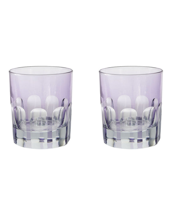 SIR / MADAM Rialto Glass Old Fashion Amethyst Set/2 